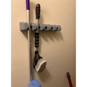 Broom Holder Wall Mounted - Mop and Broom Hanger Holder - Garage Storage